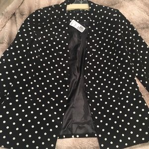 Polka dot blazer!! Super cute and always in style